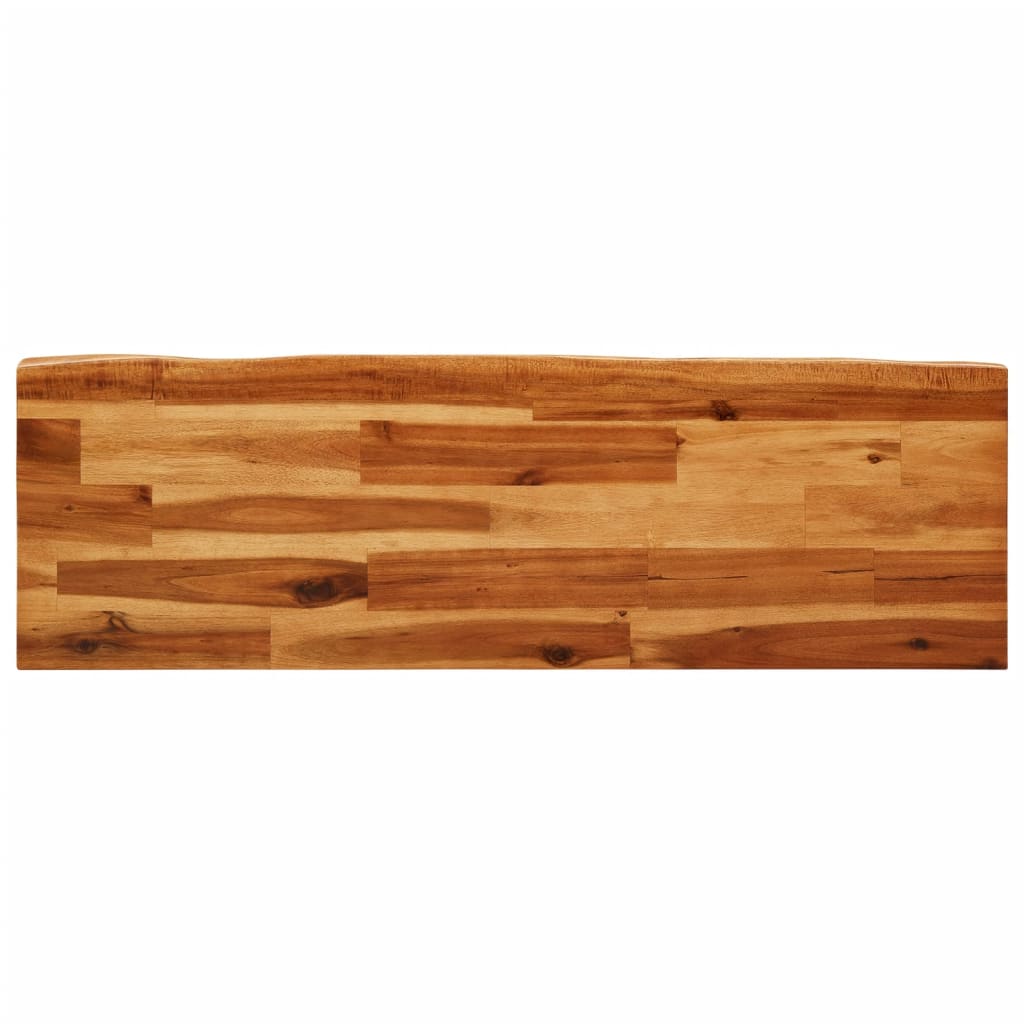 Hallbänk med levande kant 110 cm massivt akaciaträ