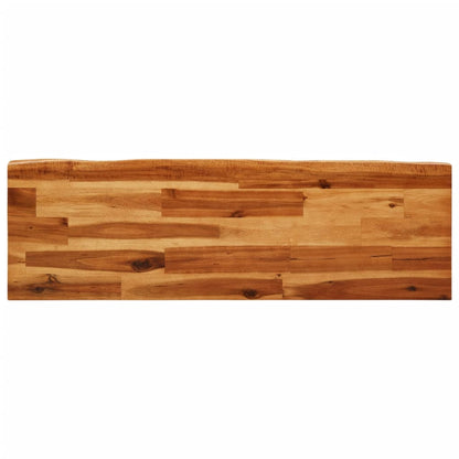 Hallbänk med levande kant 110 cm massivt akaciaträ
