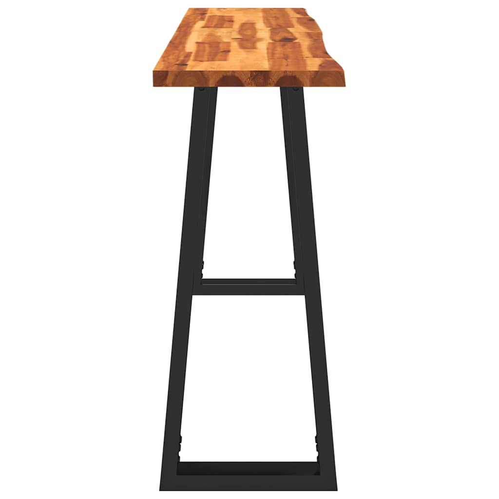 Avlastningsbord Konsollbord Trä med levande kant 140x40x80 cm massivt akaciaträ