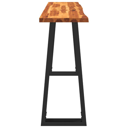 Avlastningsbord Konsollbord Trä med levande kant 140x40x80 cm massivt akaciaträ