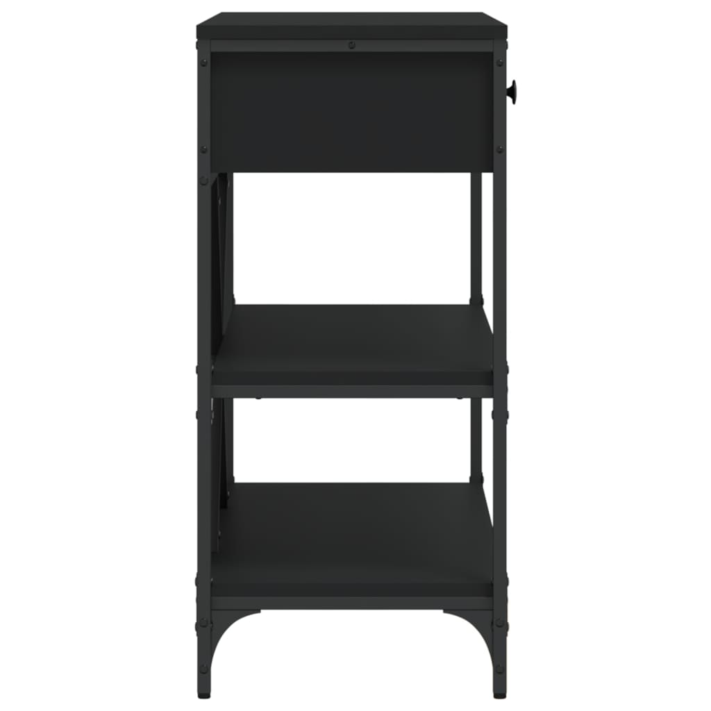 Avlastningsbord Konsollbord Svart med lådor och hyllor