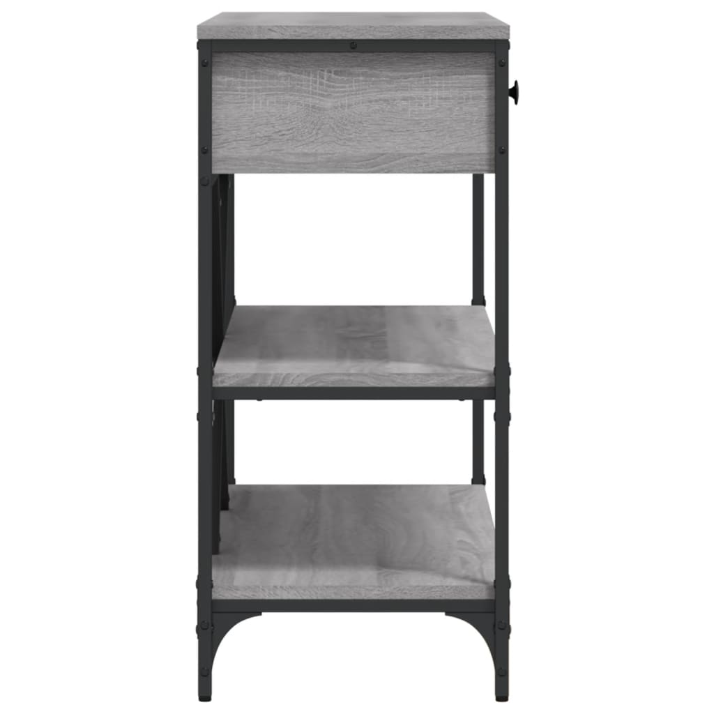 Avlastningsbord Konsollbord Sonoma Grå med lådor och hyllor