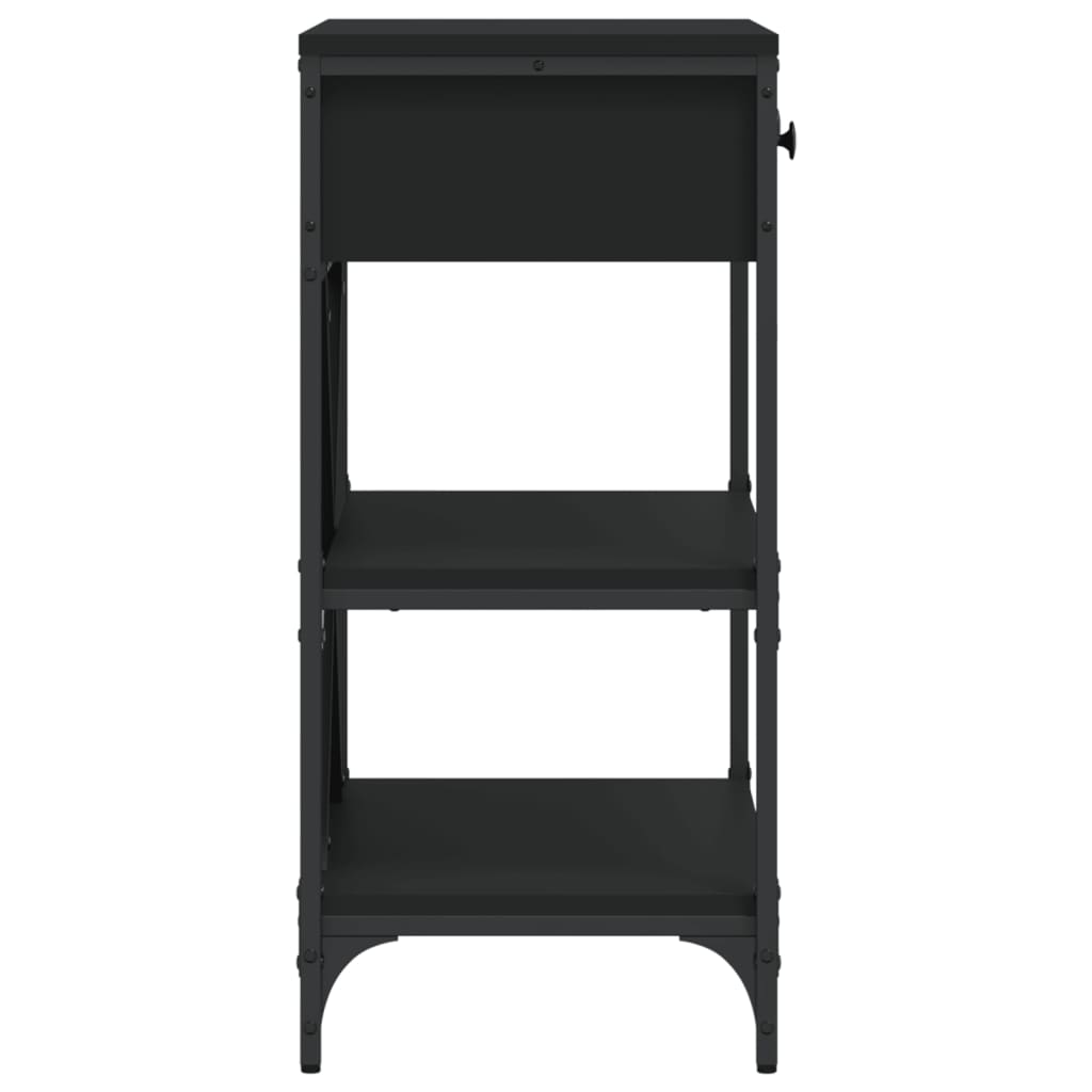 Avlastningsbord Konsollbord Svart 75x34,5x75 cm