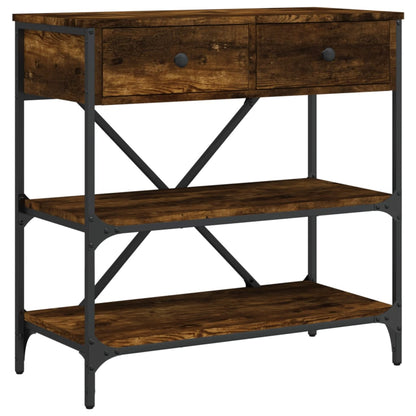 Avlastningsbord Konsollbord Rökfärgad Ek 75x34,5x75 cm