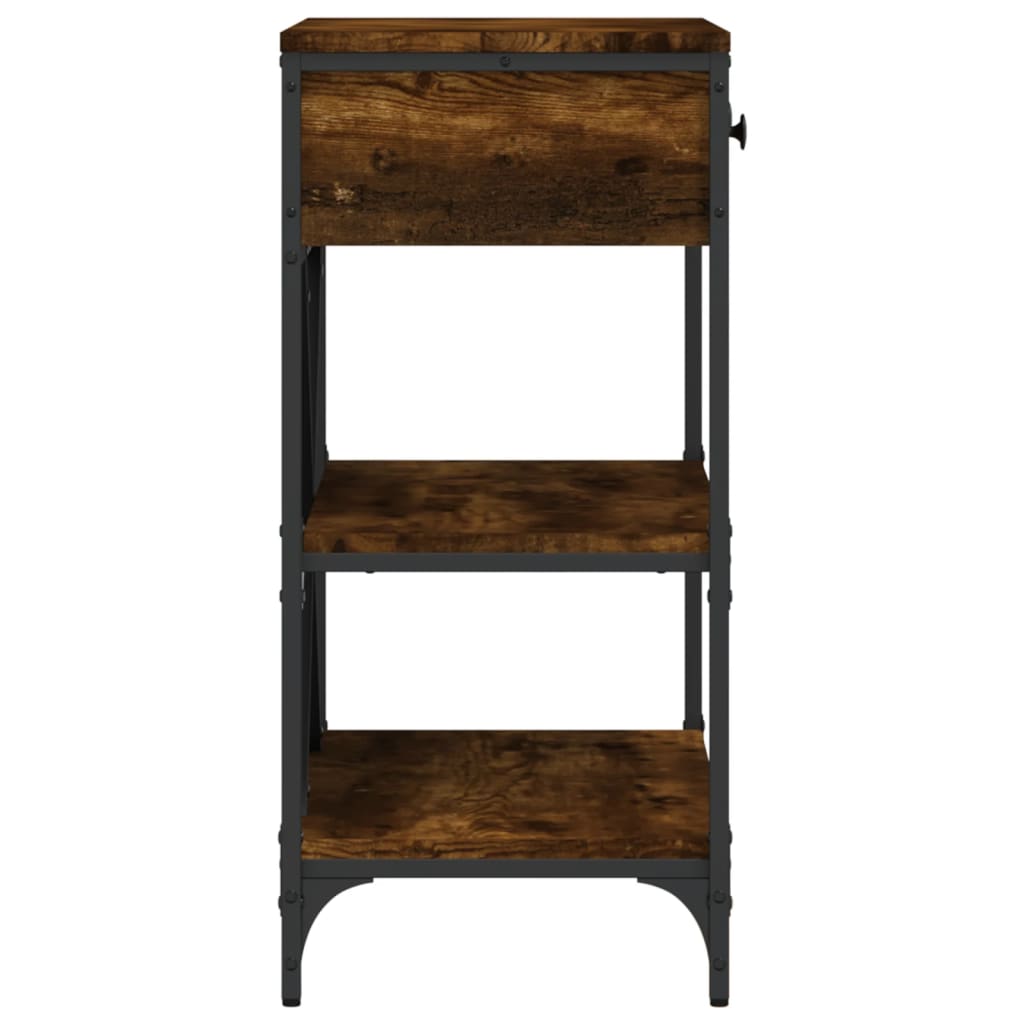 Avlastningsbord Konsollbord Rökfärgad Ek 75x34,5x75 cm