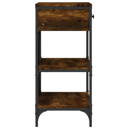 Avlastningsbord Konsollbord Rökfärgad Ek 75x34,5x75 cm