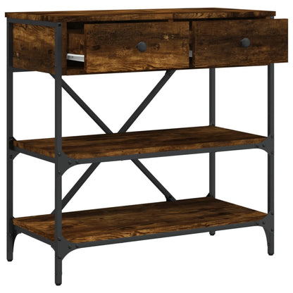 Avlastningsbord Konsollbord Rökfärgad Ek 75x34,5x75 cm