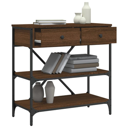 Avlastningsbord Konsollbord Brun Ek 75x34,5x75 cm