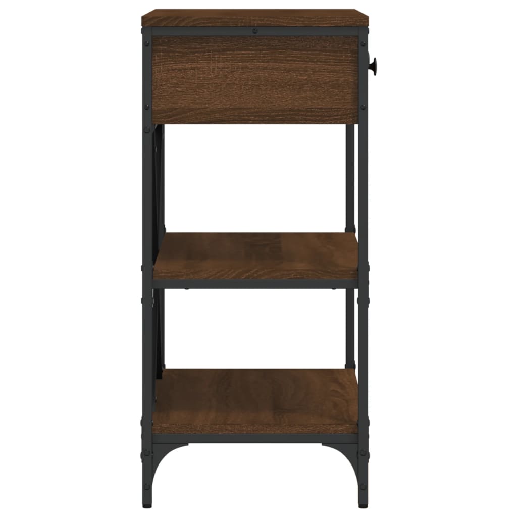 Avlastningsbord Konsollbord Brun Ek 75x34,5x75 cm