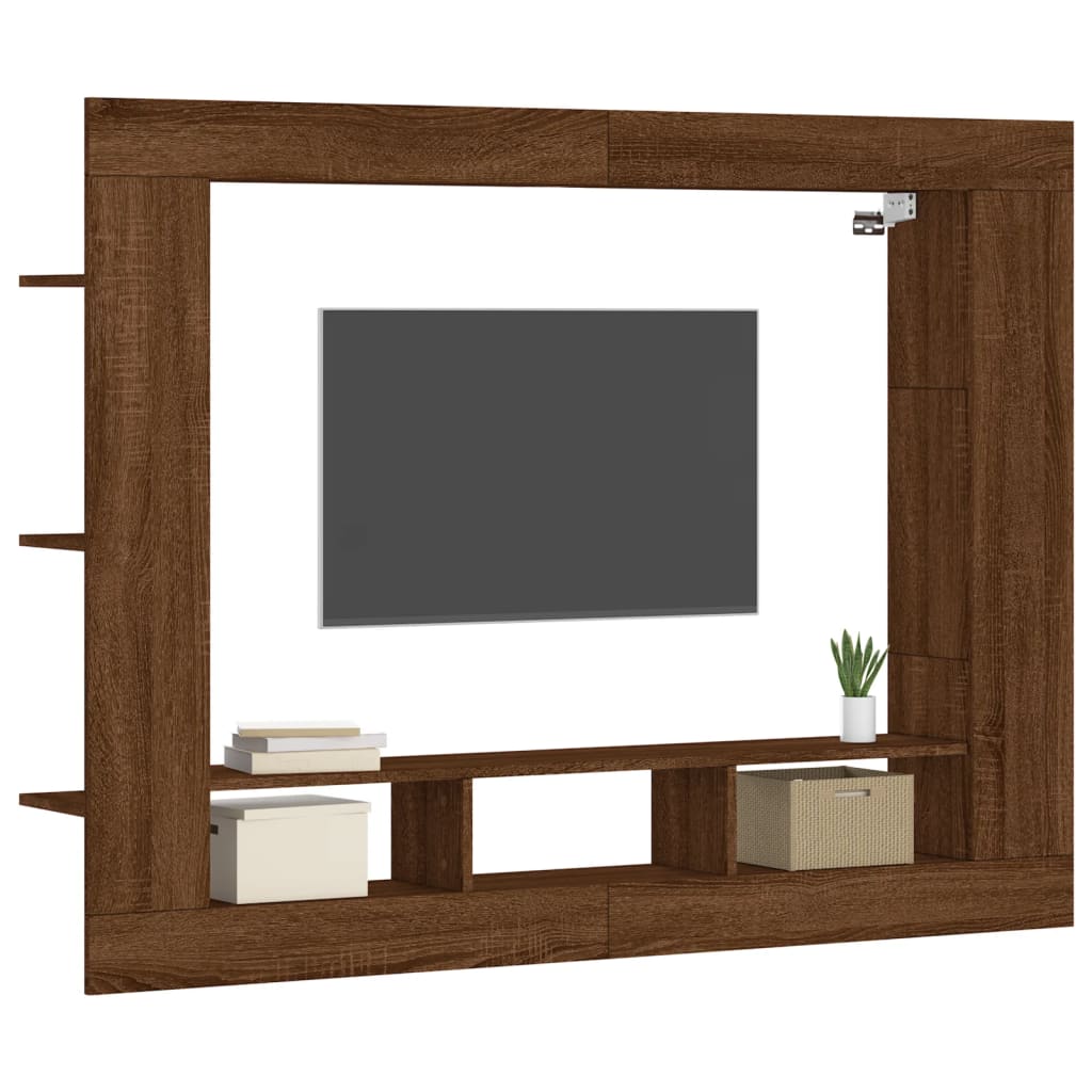 TV-Möbel Brun Ek TV-hylla 152x22x113 cm
