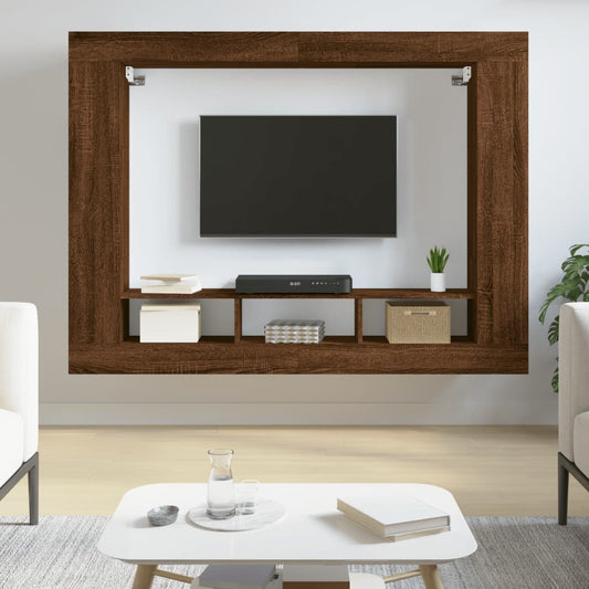TV-Möbel Brun Ek TV-hylla 152x22x113 cm