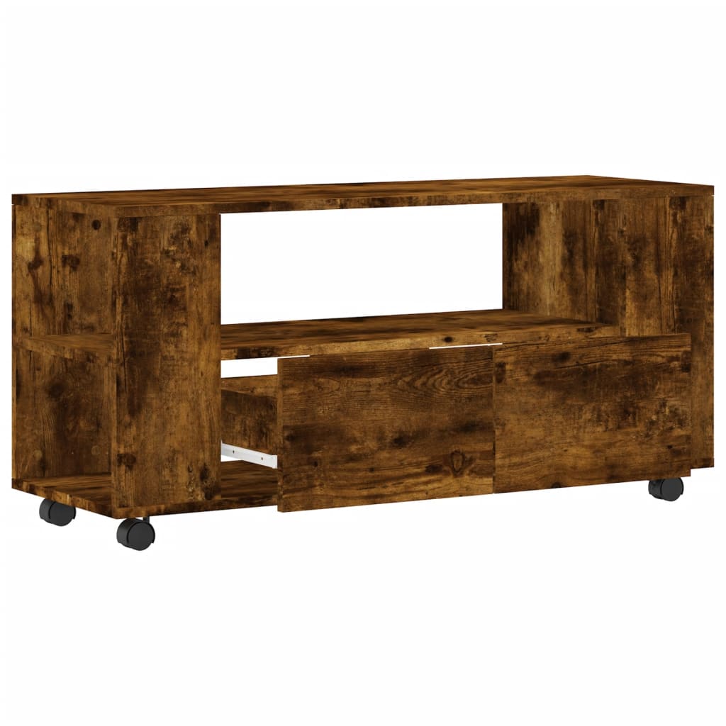 TV-Möbel Rökfärgad Ek TV-Bänk 102x34,5x43 cm