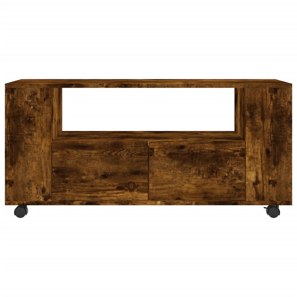 TV-Möbel Rökfärgad Ek TV-Bänk 102x34,5x43 cm