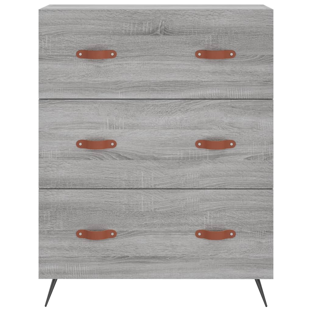 Högskåp Grå Sonoma 69,5x34x180 cm konstruerat trä