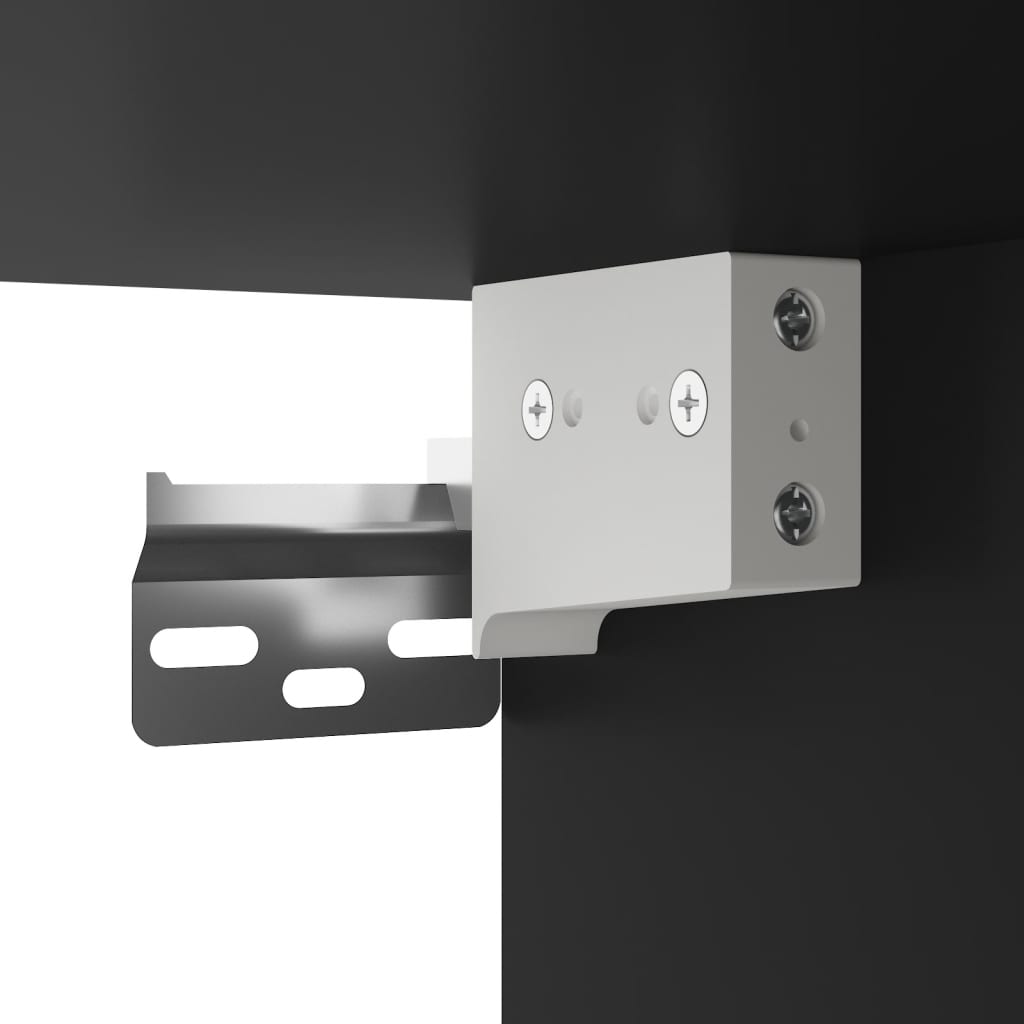 Skåp Svart 69,5x32,5x180 cm