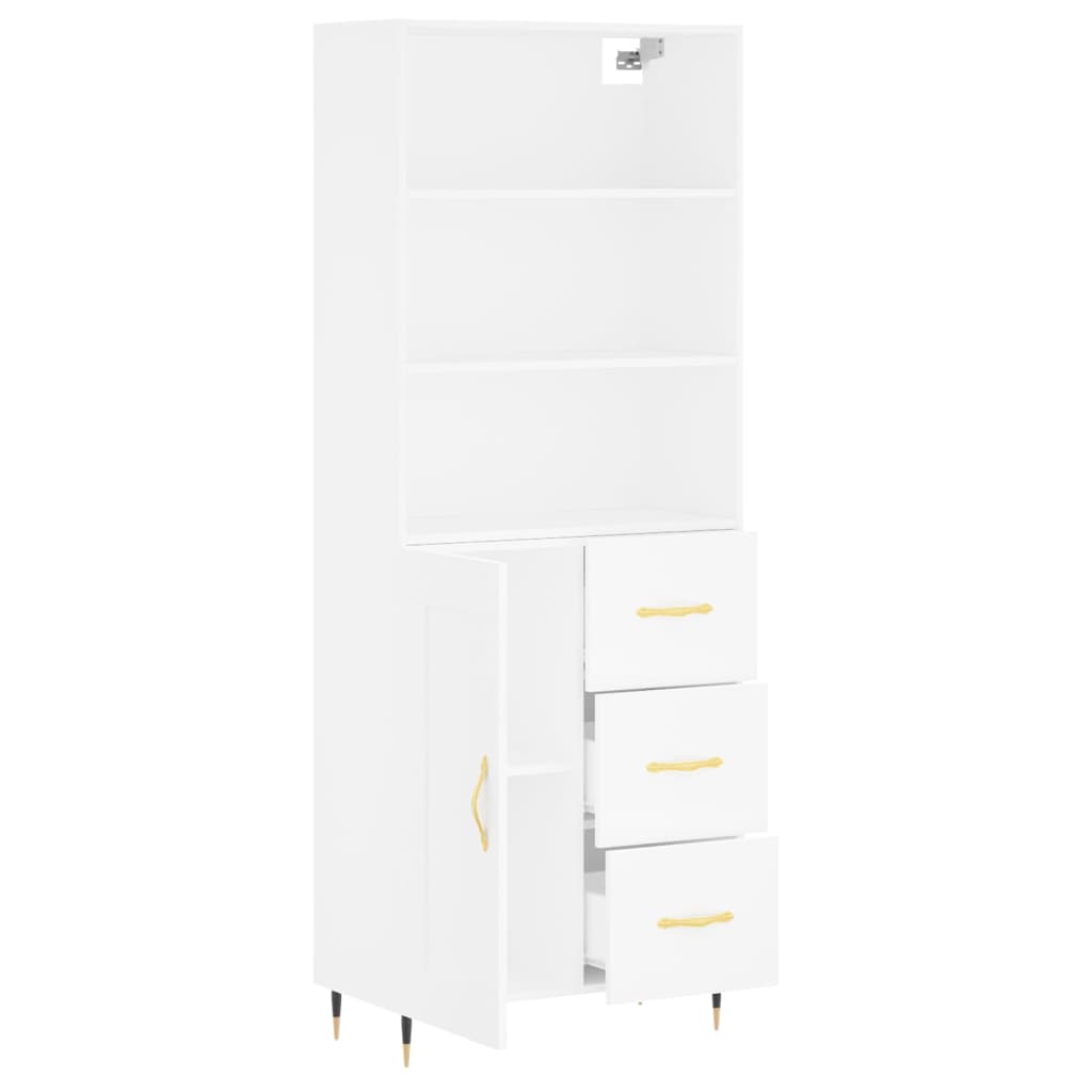 Skåp Vit 69,5x34x180 cm