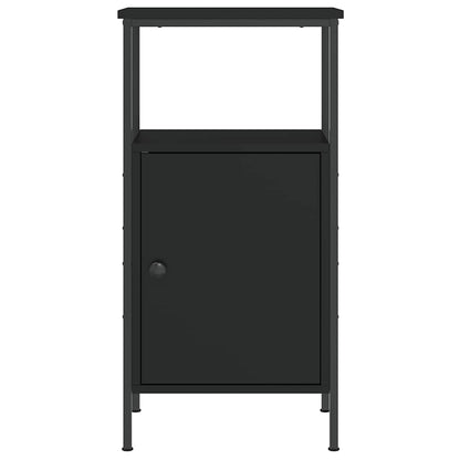 Sängbord 2 st svart 41x31x80 cm konstruerat trä