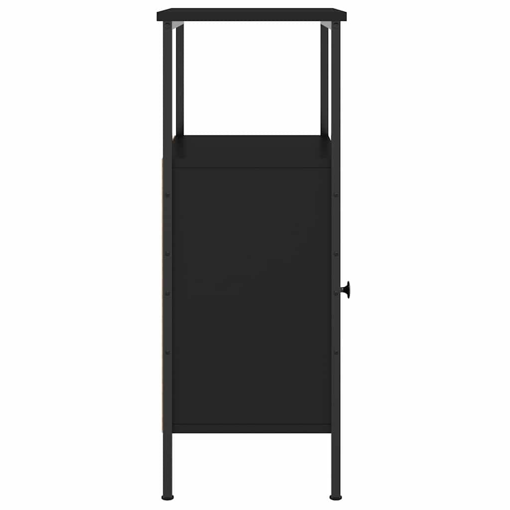 Sängbord 2 st svart 41x31x80 cm konstruerat trä