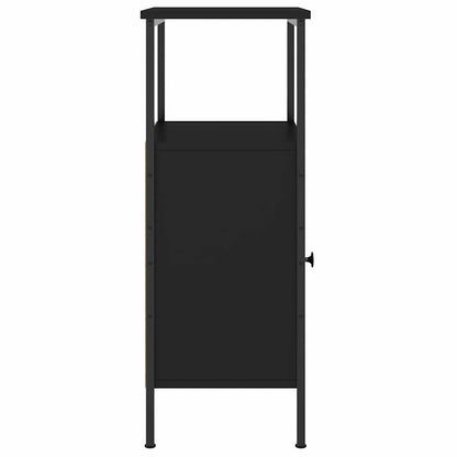 Sängbord 2 st svart 41x31x80 cm konstruerat trä