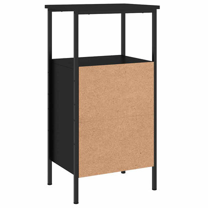 Sängbord 2 st svart 41x31x80 cm konstruerat trä