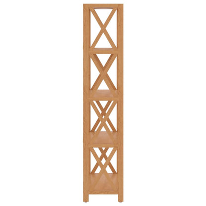 Bokhylla Trä med 5 hyllplan 80x30x146 cm massiv ek