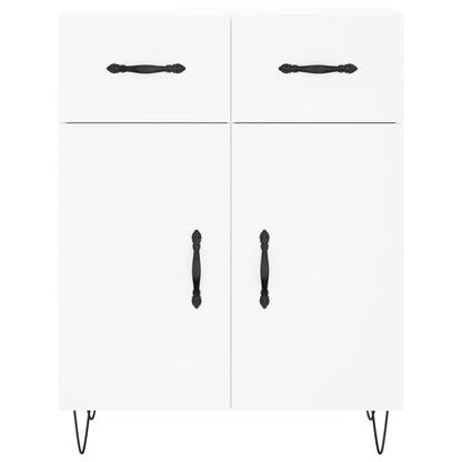 Skåp vit 69,5x34x90 cm konstruerat trä