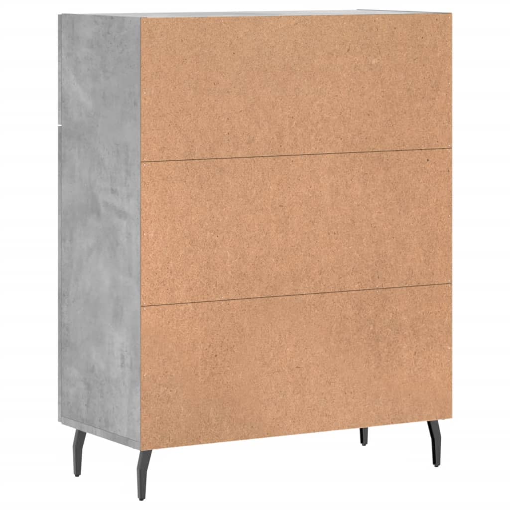 Skänk betonggrå 69,5x34x90 cm konstruerat trä