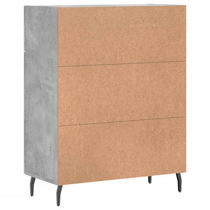 Skänk betonggrå 69,5x34x90 cm konstruerat trä