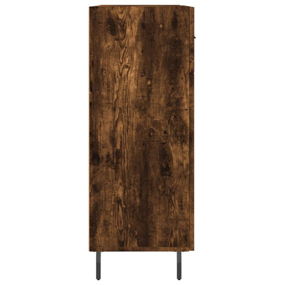 Skänk rökfärgad ek 69,5x34x90 cm konstruerat trä