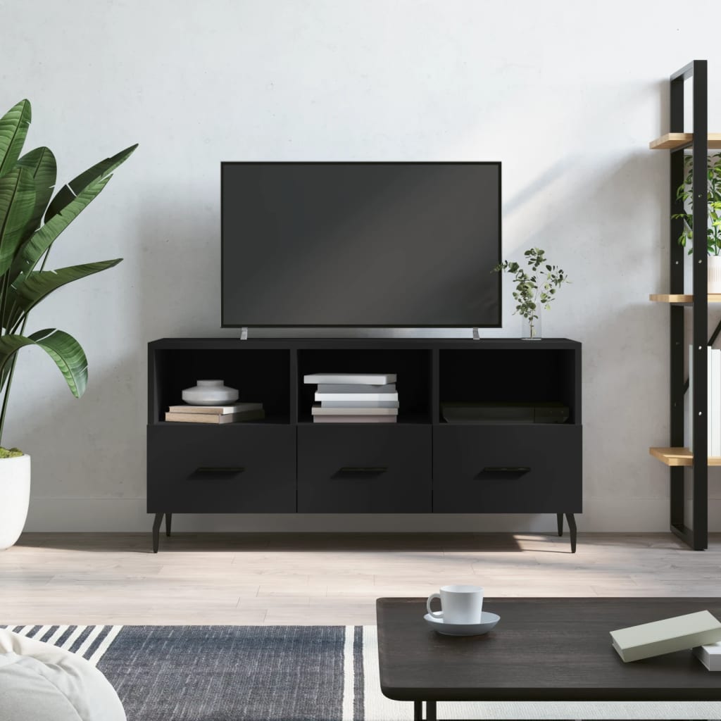 TV-Möbel Svart TV-Bänk 102x36x50 cm