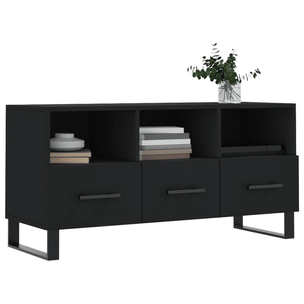 TV-Möbel Svart TV-Bänk 102x36x50 cm