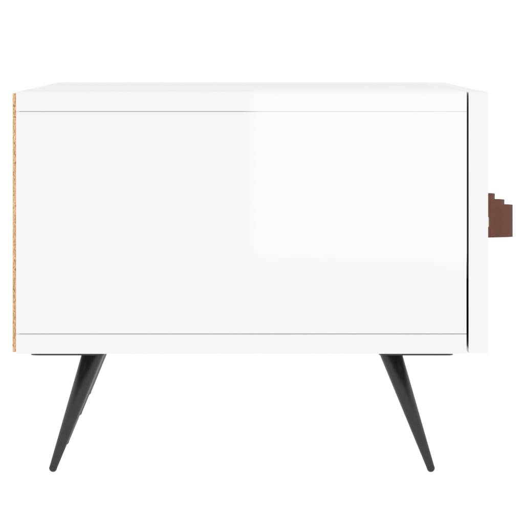 TV-Möbel Högglans Vit TV-Bänk 80x36x50 cm