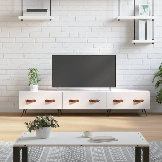 TV-Möbel Högglans Vit TV-Bänk 80x36x50 cm