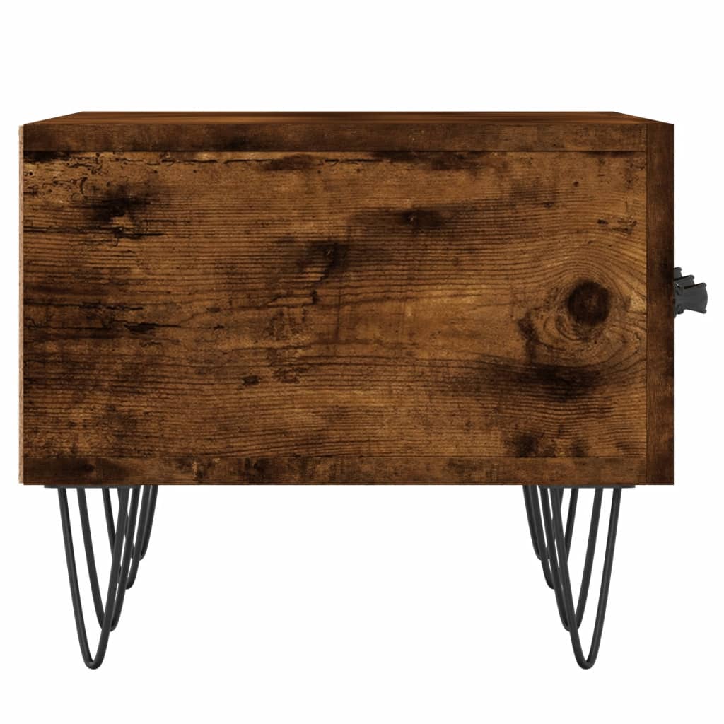 Tv-bänk rökfärgad ek 150x36x30 cm konstruerat trä