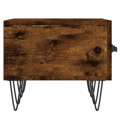Tv-bänk rökfärgad ek 150x36x30 cm konstruerat trä