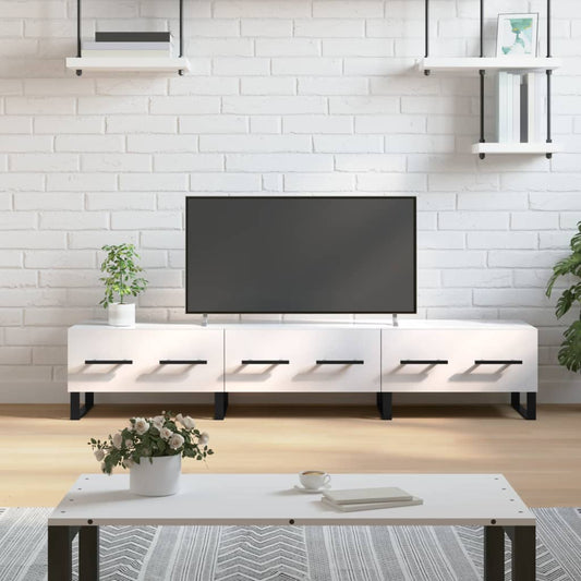 TV-Möbel Högglans Vit TV-Bänk 150x36x30 cm