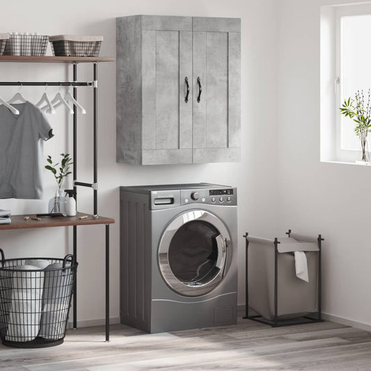 Väggskåp Betonggrå 69,5x34x90 cm