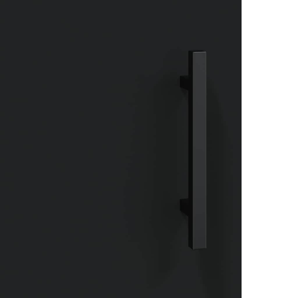 Väggskåp svart 69,5x34x90 cm konstruerat trä