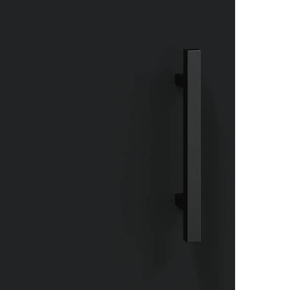 Väggskåp svart 69,5x34x90 cm konstruerat trä