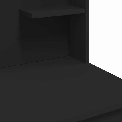 Sminkbord med LED Svart 96x40x142 cm