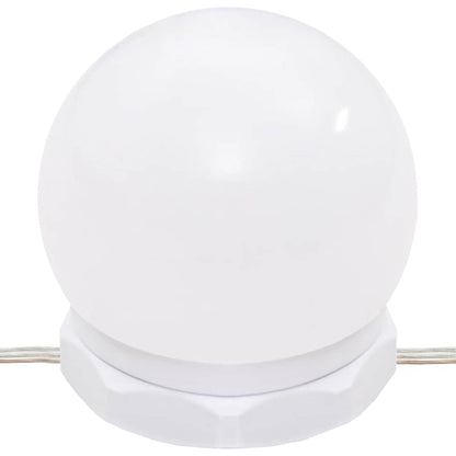 Sminkbord med LED sonoma-ek 96x40x142 cm