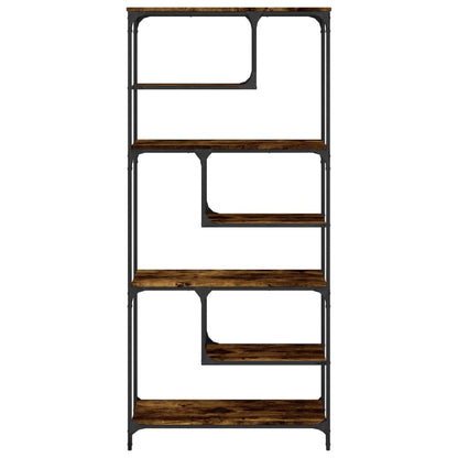 Bokhylla Rökfärgad Ek 81x36x176 cm