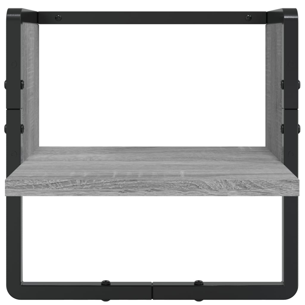 Vägghylla Sonoma Grå 6 st med stänger