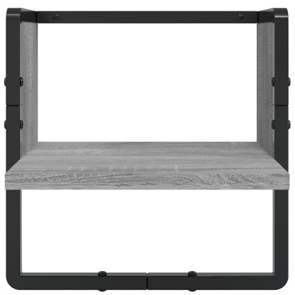 Vägghylla Sonoma Grå 6 st med stänger