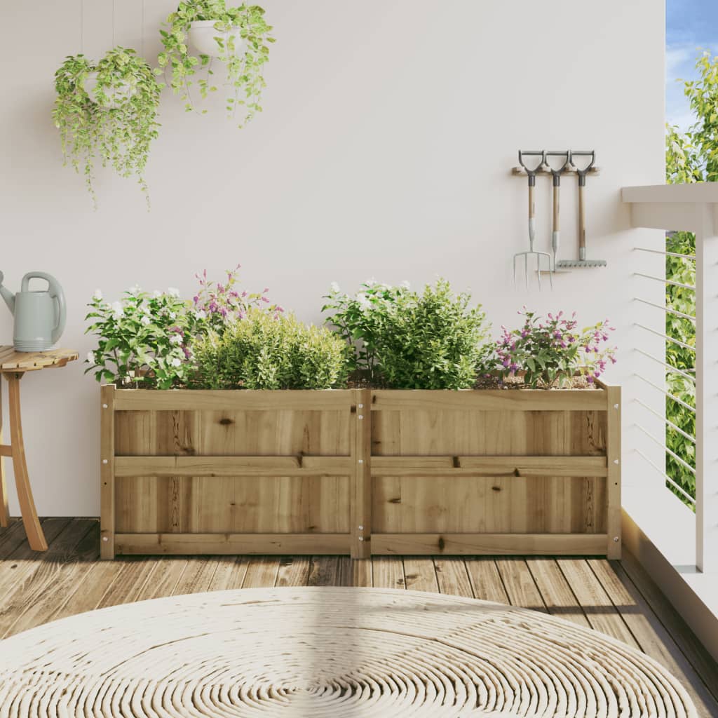 Utomhus Blomkruka Trä 150x50x50 cm impregnerat furu
