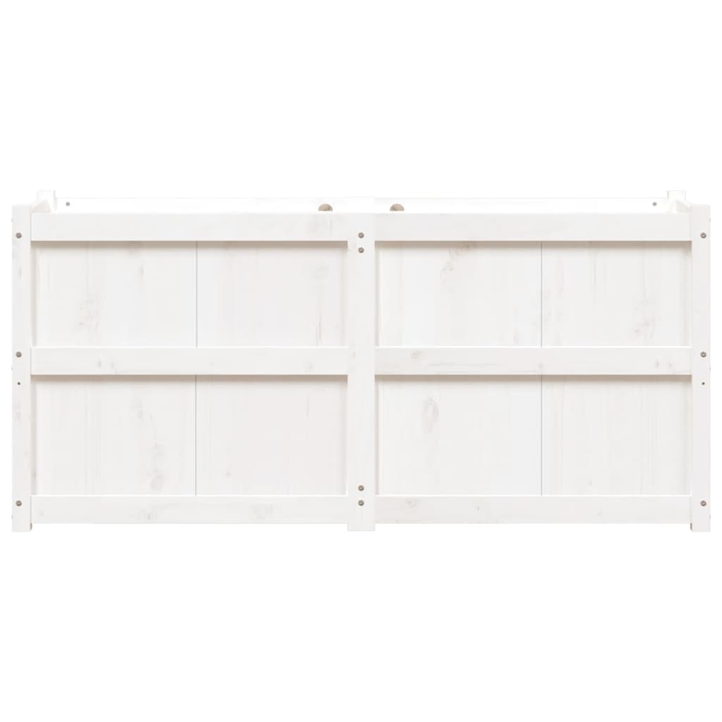 Utomhus Blomkruka Trä 150x50x70 cm Vit massiv furu