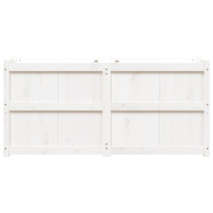 Utomhus Blomkruka Trä 150x50x70 cm Vit massiv furu