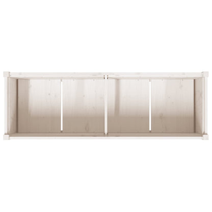Utomhus Blomkruka Trä 150x50x70 cm Vit massiv furu