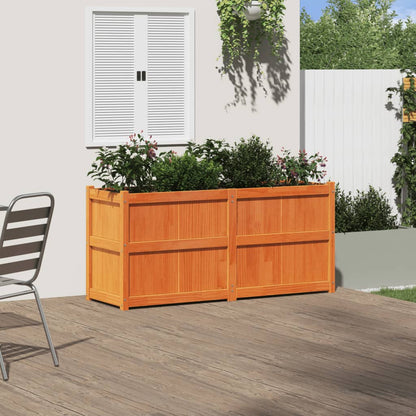 Odlingslåda vaxbrun 150x50x70 cm massiv furu