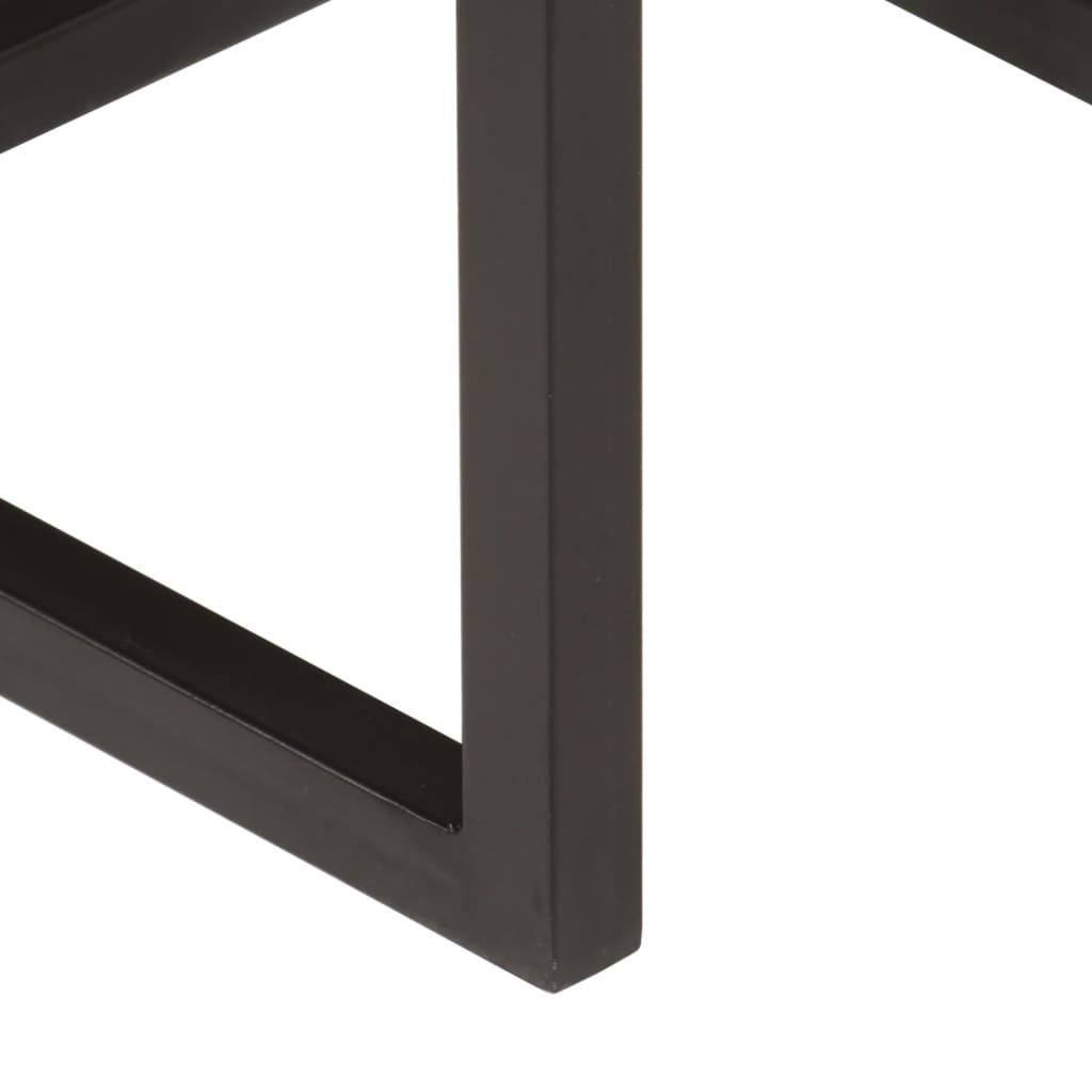 Soffbord Trä 3 st massivt mangoträ och järn